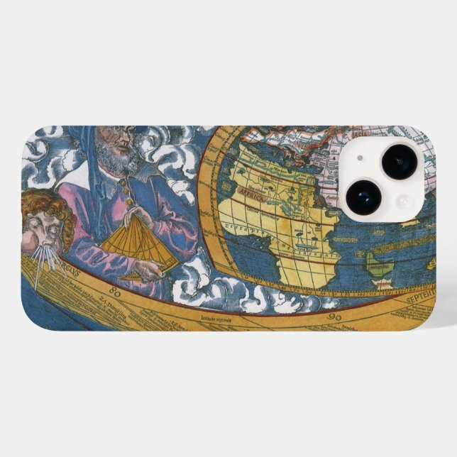 Funda De Case-Mate Para iPhone Mapa del mundo antiguo con Claudius Ptolemy, 1507 (Reverso  (Horizontal))
