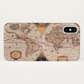 Funda Para iPhone X Mapa del mundo de la época Circa 1600