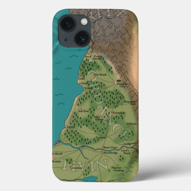 Funda De Case-Mate Para iPhone Mapa del mundo de la séptima noche (Reverso)
