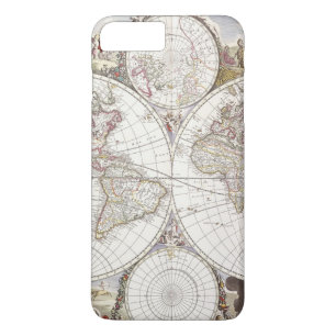 Funda Para iPhone 8 Plus/7 Plus Mapa del mundo del atlas Maior