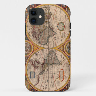 Funda Para iPhone 11 Mapa del mundo del renacimiento