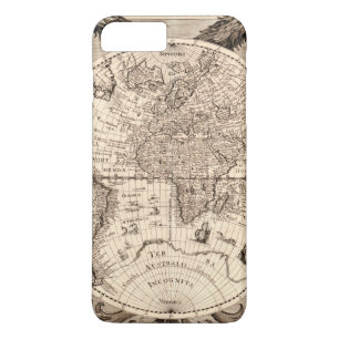 Funda Para iPhone 8 Plus/7 Plus Mapa del mundo del vintage