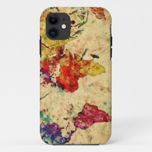 Funda Para iPhone 11 Mapa del mundo del vintage