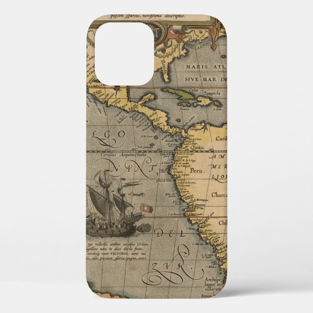 Funda De Case-Mate Para iPhone Mapa del Mundo Viejo (Reverso )