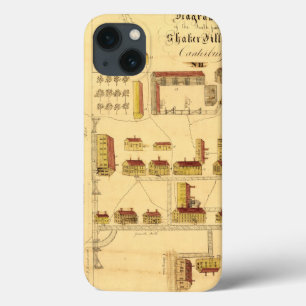 FUNDA PARA iPhone 13 MAPA DEL PUEBLO DE LA COCTELERA, 1849