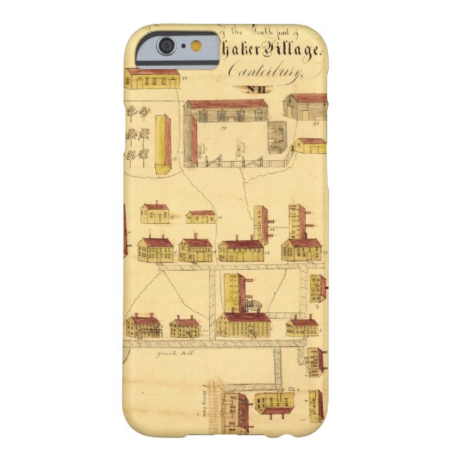 FUNDA DE Case-Mate PARA iPhone MAPA DEL PUEBLO DE LA COCTELERA, 1849 (Reverso)