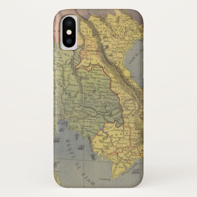 Funda De Case-Mate Para iPhone Mapa del Reino de Tailandia (Reverso)