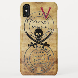 FUNDA PARA iPhone XS MAX MAPA DEL TESORO DE PIRATAS ANTIGUOS ,CALAVERA Y ES