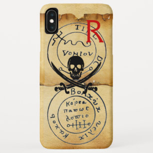 FUNDA PARA iPhone XS MAX MAPA DEL TESORO DE PIRATAS ANTIGUOS ,CALAVERA Y ES