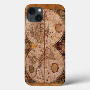Funda Para iPhone 13 Mapa del viejo mundo de 1630 de Henricus Hondius