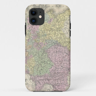 Funda Para iPhone 11 Mapa del vintage de Alemania (1853)