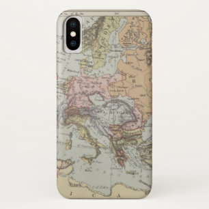 Funda Para iPhone X Mapa del vintage de Europa