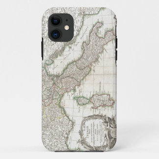 Funda Para iPhone 11 Mapa del vintage de Italia (1770)