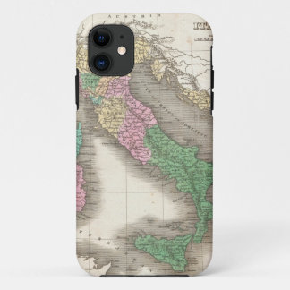 Funda Para iPhone 11 Mapa del vintage de Italia (1827)