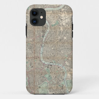 Funda Para iPhone 11 Mapa del vintage de Londres (1890)