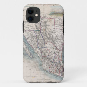 Funda Para iPhone 11 Mapa del vintage de México (1851)