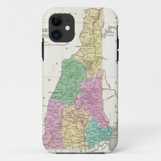 Funda Para iPhone 11 Mapa del vintage de New Hampshire (1827)