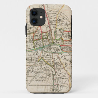 Funda Para iPhone 11 Mapa del vintage de París (1678)