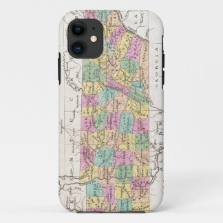 Funda Para iPhone 11 Mapa del vintage de Tennessee (1827)