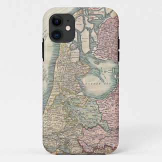 Funda Para iPhone 11 Mapa del vintage del holandés (1799)