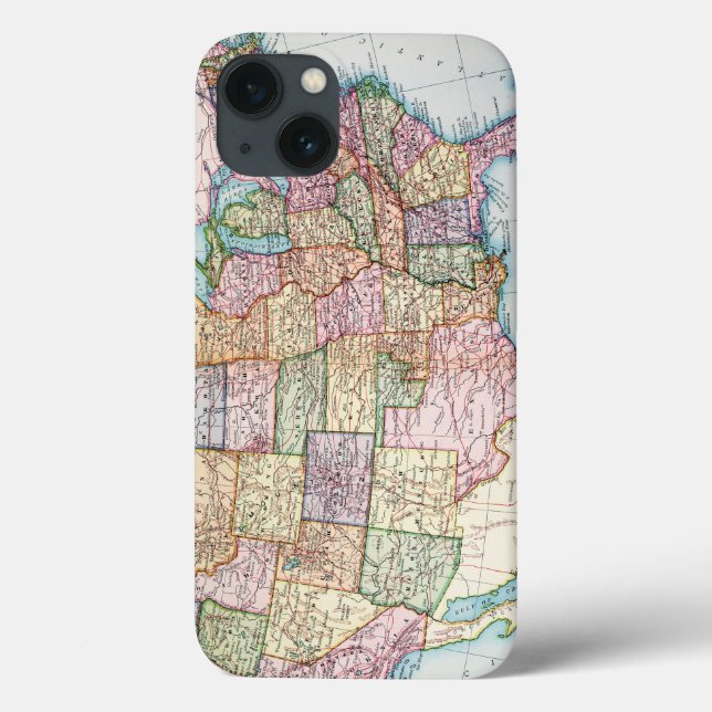 Funda De Case-Mate Para iPhone Mapa: Estados Unidos, 1905 (Reverso)