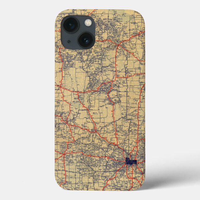 Funda De Case-Mate Para iPhone Mapa estándar de Minnesota (Reverso)