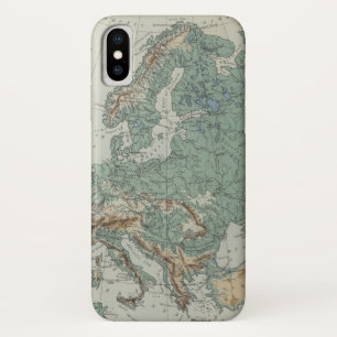 Funda Para iPhone X Mapa físico de Europa