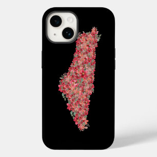 Funda Para iPhone 14 De Case-Mate Mapa floral palestino de libertad artística para p