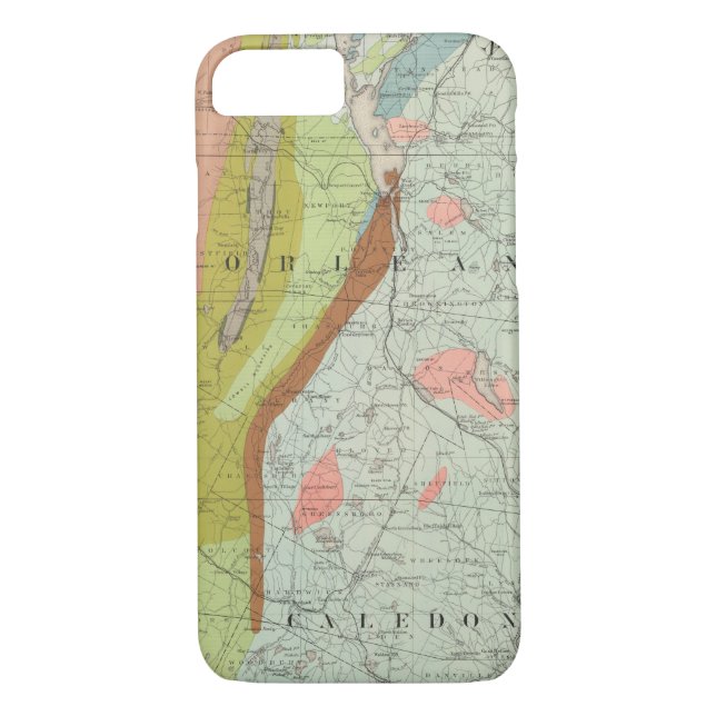 Funda De Case-Mate Para iPhone Mapa geológico de New Hampshire 3 (Reverso)