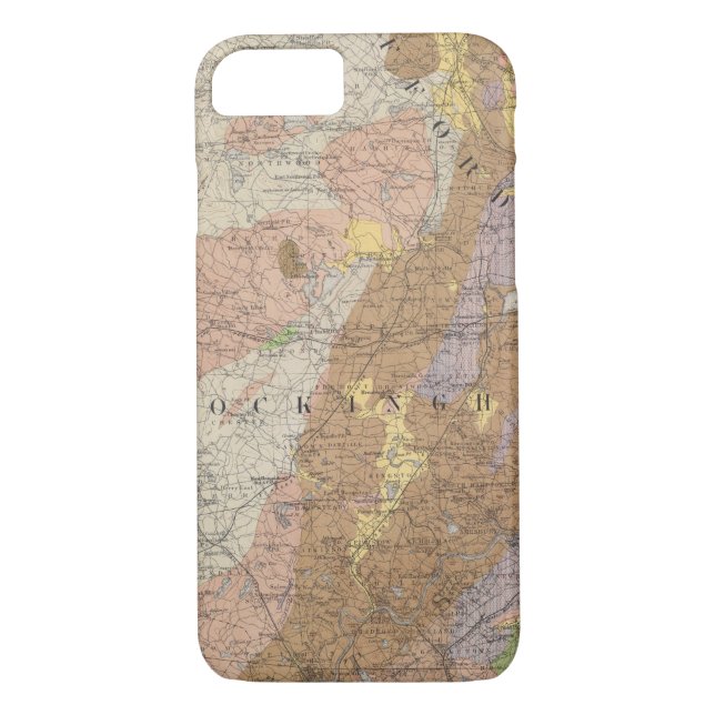 Funda De Case-Mate Para iPhone Mapa geológico de New Hampshire 4 (Reverso)