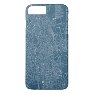 Funda Para iPhone 8 Plus/7 Plus Mapa gráfico de Boston