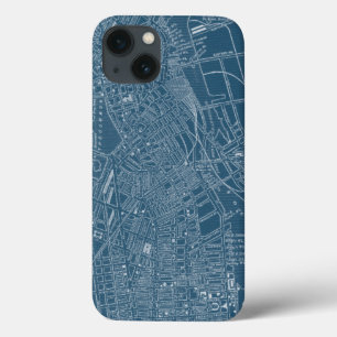 Funda Para iPhone 13 Mapa gráfico de Boston