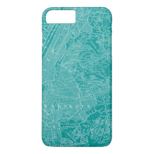 Funda Para iPhone 8 Plus/7 Plus Mapa gráfico de Nueva York