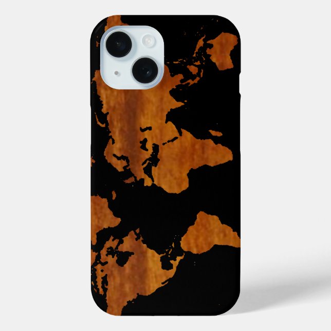 Funda De Case-Mate Para iPhone mapa gráfico mundial (Reverso )