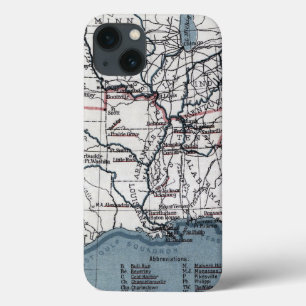 FUNDA PARA iPhone 13 MAPA: GUERRA CIVIL, 1861