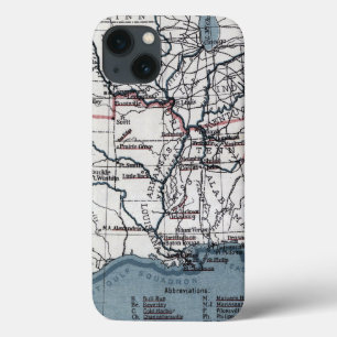 FUNDA PARA iPhone 13 MAPA: GUERRA CIVIL, 1861