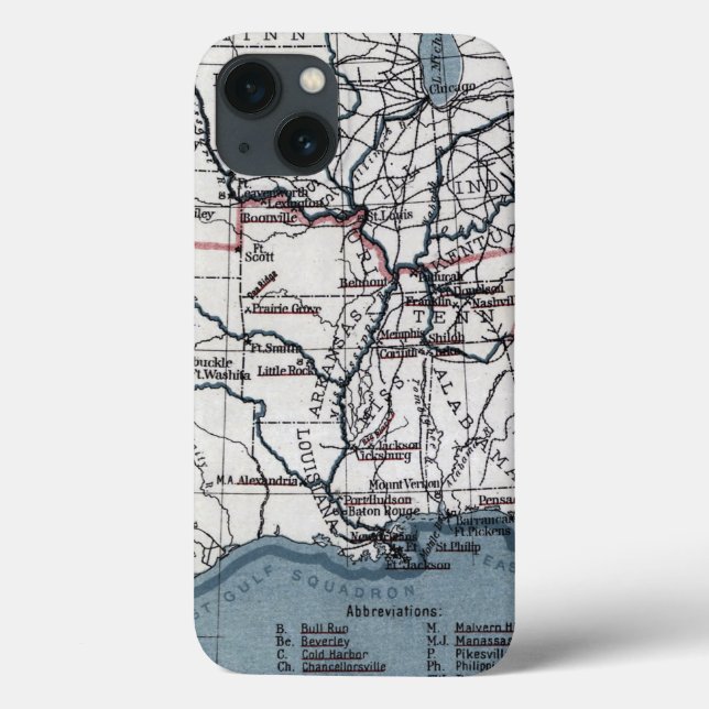 FUNDA DE Case-Mate PARA iPhone MAPA: GUERRA CIVIL, 1861 (Reverso)
