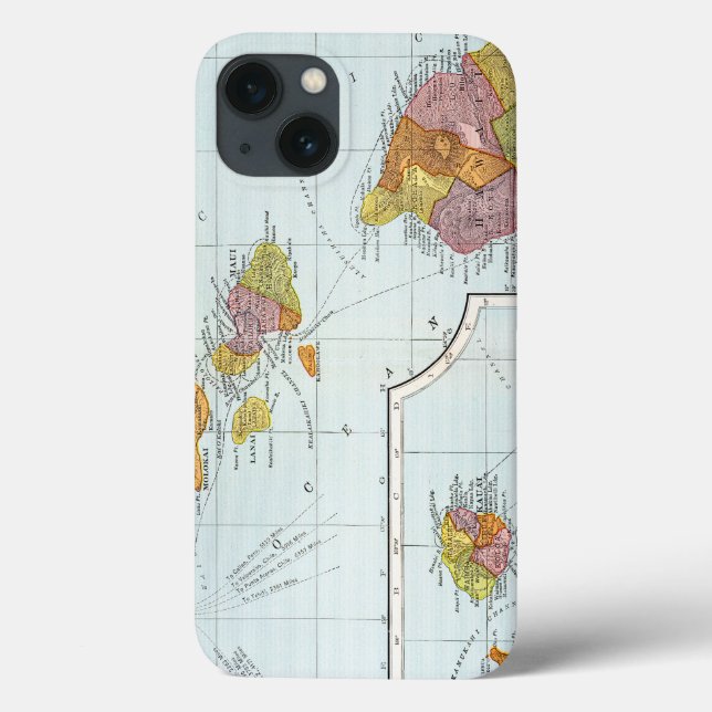 Funda De Case-Mate Para iPhone Mapa: Hawaii, 1905 (Reverso)