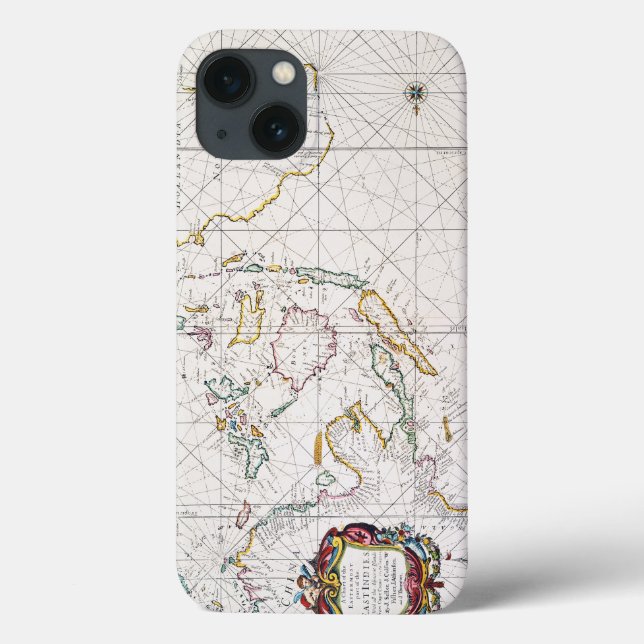 FUNDA DE Case-Mate PARA iPhone MAPA: INDIES DEL ESTE, 1670 (Reverso)