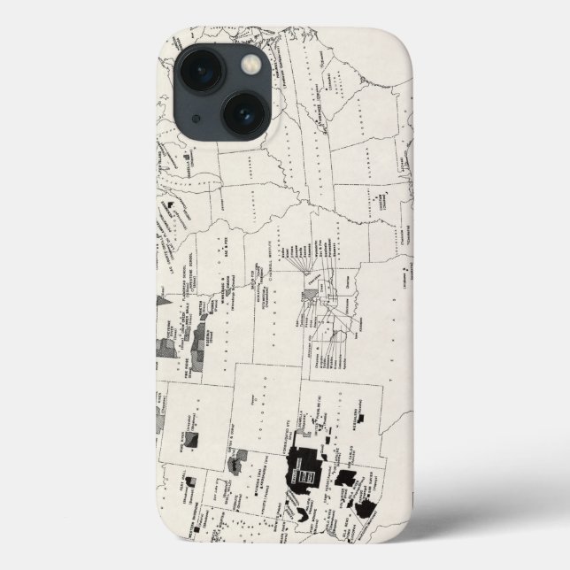 FUNDA DE Case-Mate PARA iPhone MAPA: INDIOS ESTADOUNIDENSES 2 (Reverso)