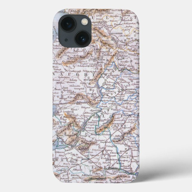 Funda De Case-Mate Para iPhone Mapa: Irlanda, 1851 (Reverso)