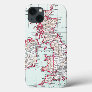 Funda Para iPhone 13 MAPA: ISLAS BRITÁNICAS, c1890