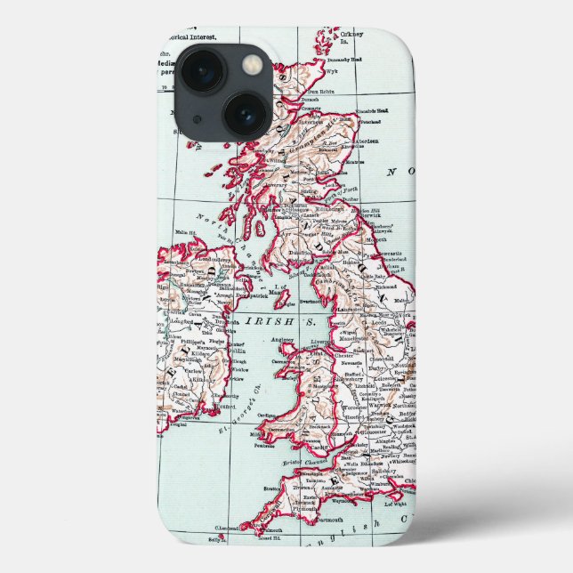 Funda De Case-Mate Para iPhone MAPA: ISLAS BRITÁNICAS, c1890 (Reverso)