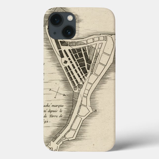 FUNDA DE Case-Mate PARA iPhone MAPA: JAMAICA, 1755 (Reverso)
