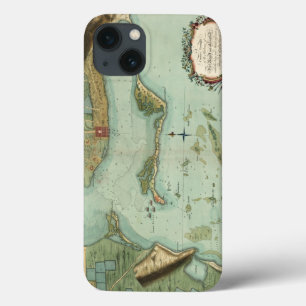 FUNDA PARA iPhone 13 MAPA: JAMAICA, 1756