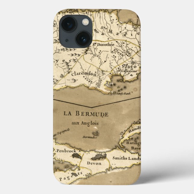 FUNDA DE Case-Mate PARA iPhone MAPA: JAMAICA, 1767 (Reverso)