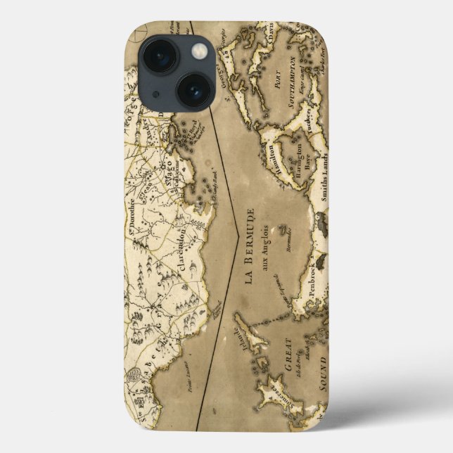 FUNDA DE Case-Mate PARA iPhone MAPA: JAMAICA, 1767 (Reverso)