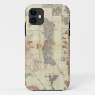 Funda Para iPhone 11 Mapa japonés de 1895 Meiji 28 del Japón Imperial