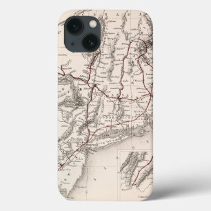 Funda Para iPhone 13 Mapa: Los E.E.U.U. de nordeste