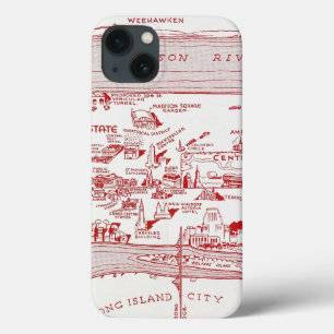 Funda Para iPhone 13 MAPA: MANHATTAN, c1935